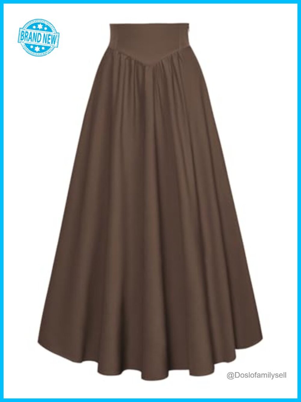 Renaissance Victorian Maxi Skirt Flowy A-Line High Waist Lined Long Skirt